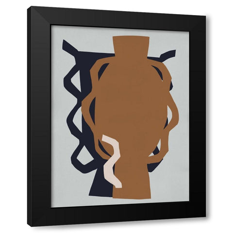 Zwina  Black Modern Wood Framed Art Print by Marrakech