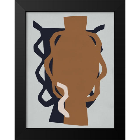 Zwina  Black Modern Wood Framed Art Print by Marrakech