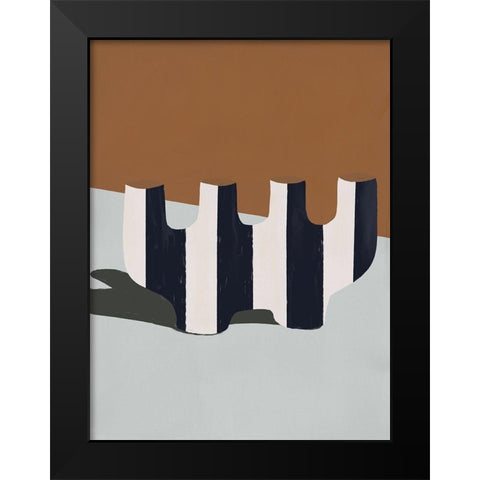 Dunes Black Modern Wood Framed Art Print by Marrakech