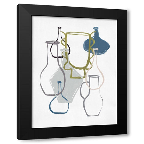 Open Air Market V Black Modern Wood Framed Art Print with Double Matting by Marrakech