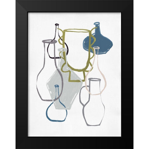 Open Air Market V Black Modern Wood Framed Art Print by Marrakech