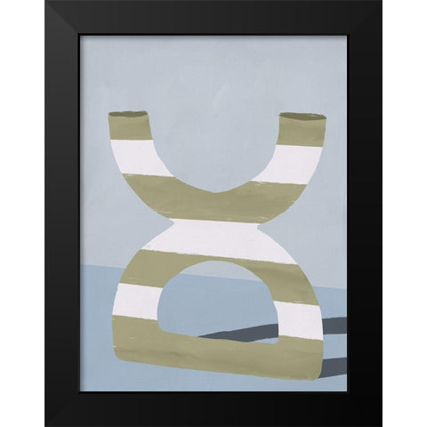 Curves II Black Modern Wood Framed Art Print by Marrakech