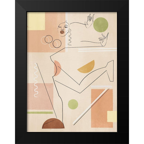 Dancer Black Modern Wood Framed Art Print by Urban Road