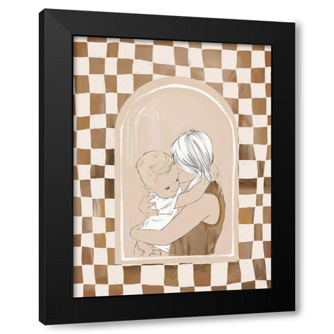 Cherish Black Modern Wood Framed Art Print by Urban Road