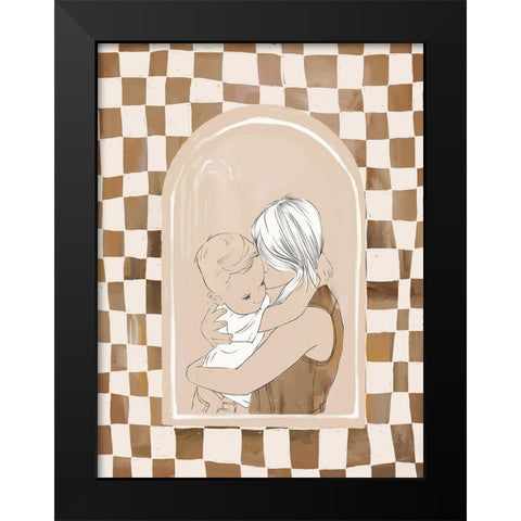 Cherish Black Modern Wood Framed Art Print by Urban Road