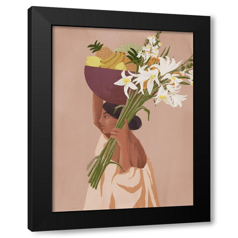 Mercado del sol Black Modern Wood Framed Art Print with Double Matting by Urban Road