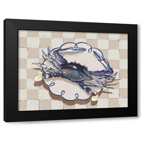 Late Lunch Blue Black Modern Wood Framed Art Print with Double Matting by Urban Road