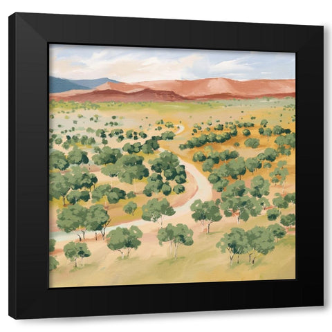 Middle Of Nowhere Black Modern Wood Framed Art Print with Double Matting by Urban Road