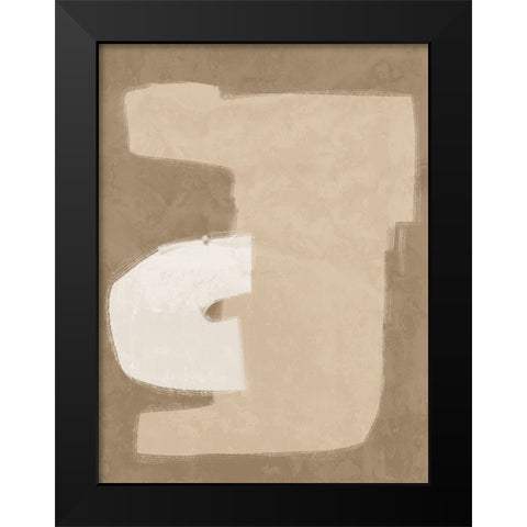 Composed Beige Black Modern Wood Framed Art Print by Urban Road