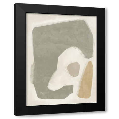 Easy Does It Sage Green Black Modern Wood Framed Art Print with Double Matting by Urban Road