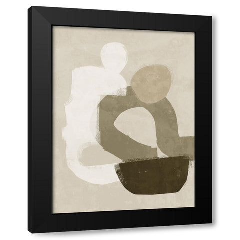 At Ease Dark Brown Black Modern Wood Framed Art Print with Double Matting by Urban Road