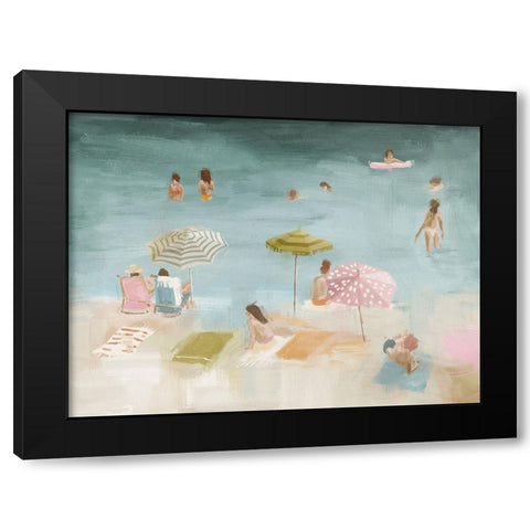 Vacation Mood Black Modern Wood Framed Art Print with Double Matting by Urban Road