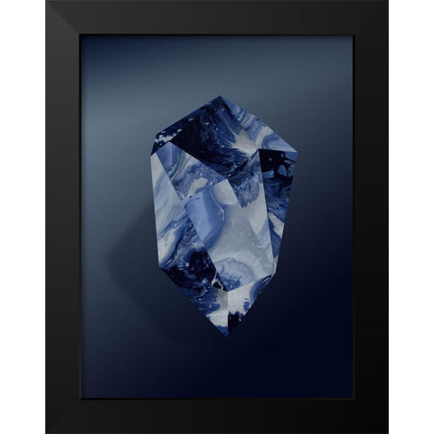 Sapphire Black Modern Wood Framed Art Print by Urban Road