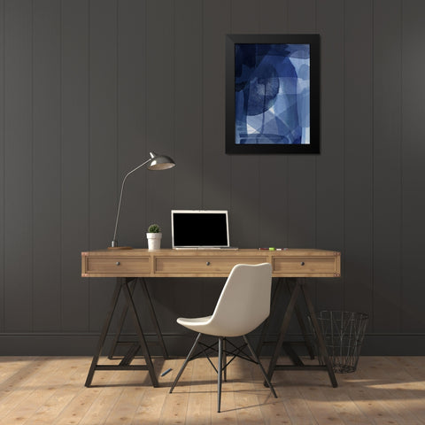 Azul Black Modern Wood Framed Art Print by Urban Road