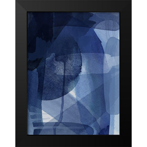 Azul Black Modern Wood Framed Art Print by Urban Road
