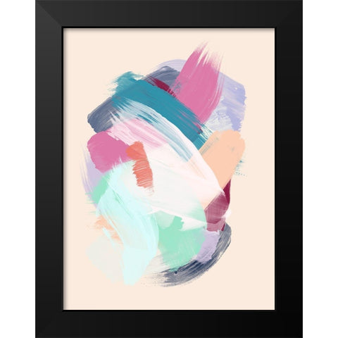 Pastel Swarm Black Modern Wood Framed Art Print by Urban Road