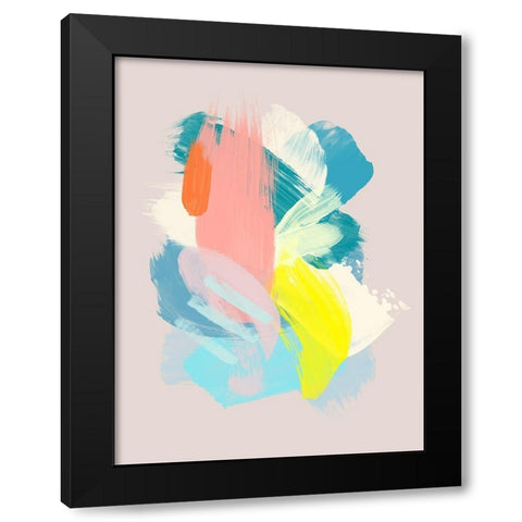 Blue Hawaii Black Modern Wood Framed Art Print by Urban Road