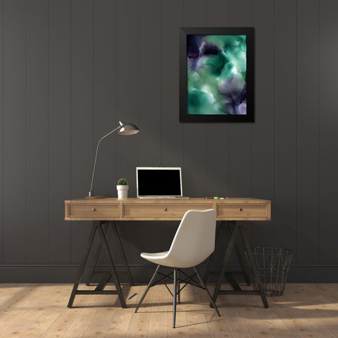 Malachite Black Modern Wood Framed Art Print by Urban Road