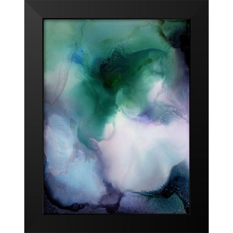 Viridian Black Modern Wood Framed Art Print by Urban Road