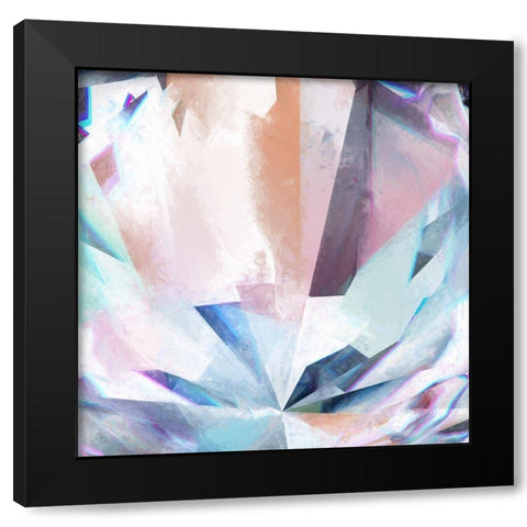 Crystal Lattice Black Modern Wood Framed Art Print by Urban Road