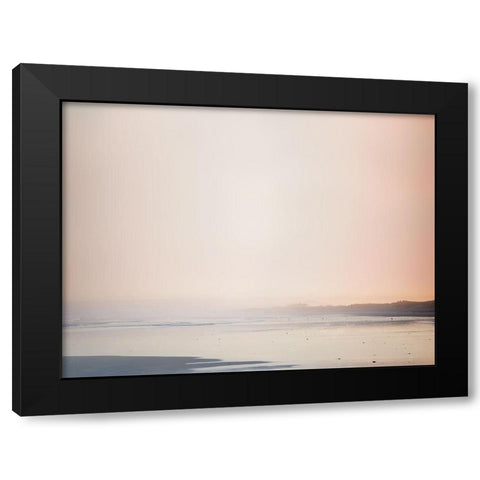 Currumbin Sands Black Modern Wood Framed Art Print with Double Matting by Urban Road