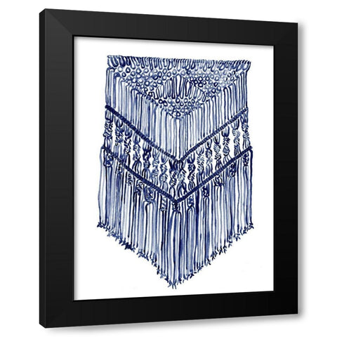 Gyspy Indigo Black Modern Wood Framed Art Print with Double Matting by Urban Road