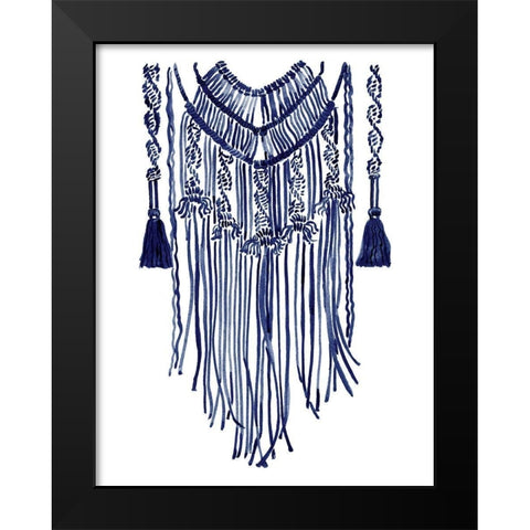 Wanderer Indigo Black Modern Wood Framed Art Print by Urban Road
