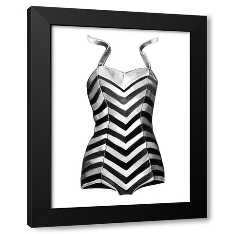 Lola Black Modern Wood Framed Art Print with Double Matting by Urban Road