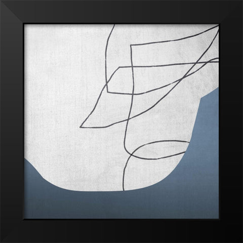 Curlicue Black Modern Wood Framed Art Print by Urban Road