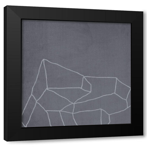 Geode Black Modern Wood Framed Art Print by Urban Road