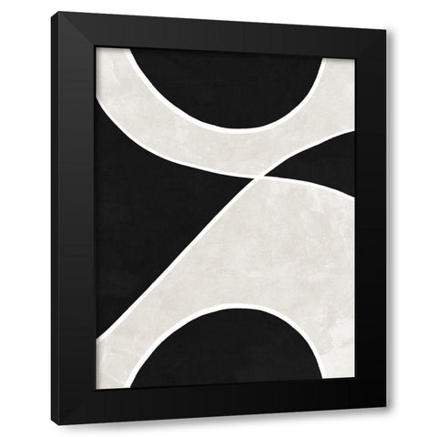 Helix Black Modern Wood Framed Art Print with Double Matting by Urban Road