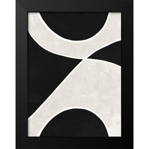 Helix Black Modern Wood Framed Art Print by Urban Road