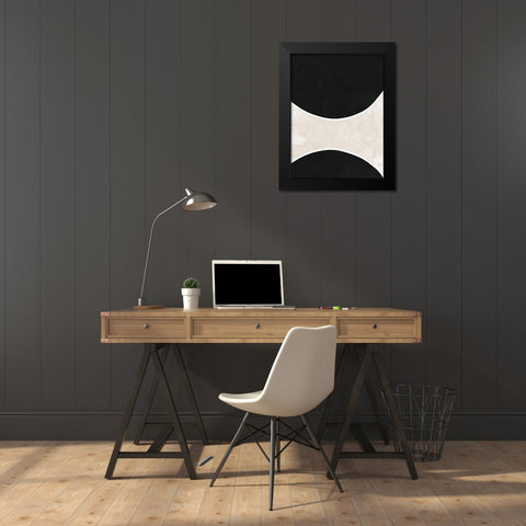 Ellipse Black Modern Wood Framed Art Print by Urban Road