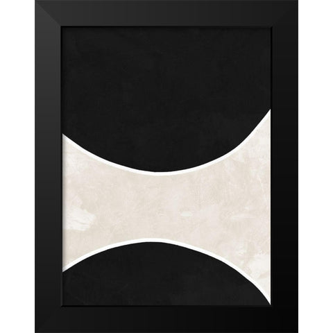 Ellipse Black Modern Wood Framed Art Print by Urban Road