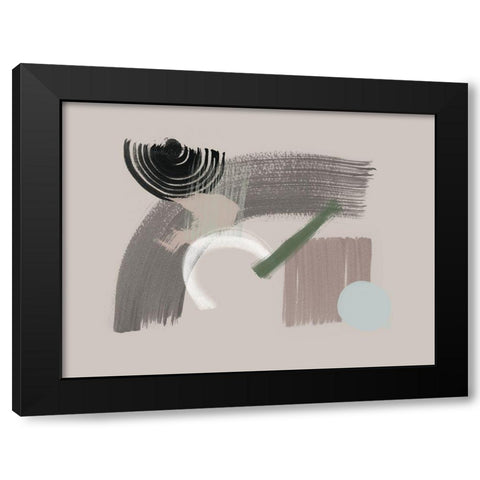 Fray Black Modern Wood Framed Art Print by Urban Road