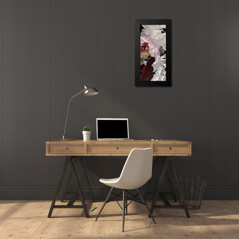 Fleur Triptych - Panel 1 Black Modern Wood Framed Art Print by Urban Road