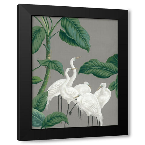 Paper Crane I Black Modern Wood Framed Art Print with Double Matting by Urban Road