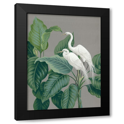 Paper Crane II Black Modern Wood Framed Art Print with Double Matting by Urban Road
