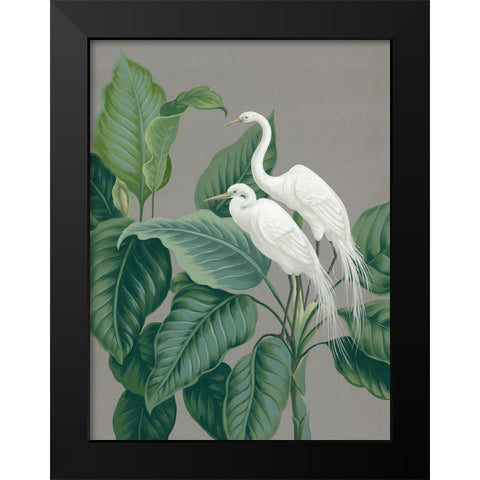 Paper Crane II Black Modern Wood Framed Art Print by Urban Road