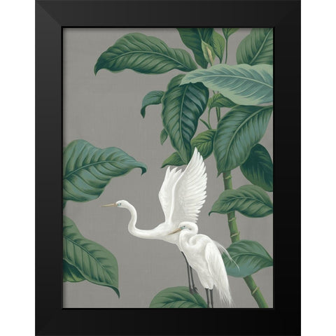 Paper Crane III Black Modern Wood Framed Art Print by Urban Road