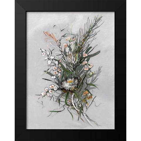 Boronia Black Modern Wood Framed Art Print by Urban Road