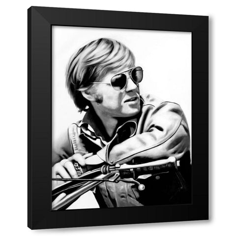 Sundance Kid Black Modern Wood Framed Art Print with Double Matting by Urban Road