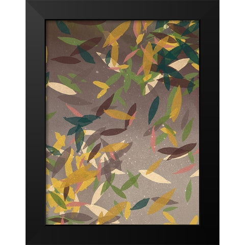 Autumn Rain Black Modern Wood Framed Art Print by Urban Road