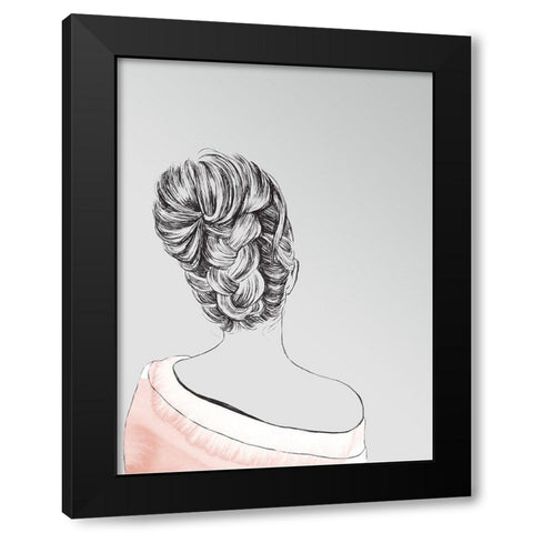 Mia Poster Black Modern Wood Framed Art Print with Double Matting by Urban Road
