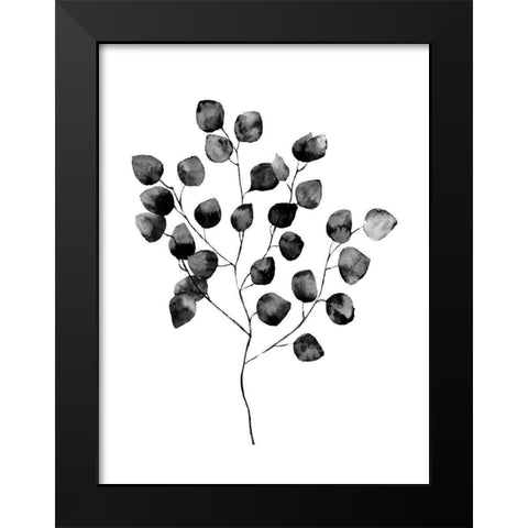 Silver Dollar Black Poster Black Modern Wood Framed Art Print by Urban Road