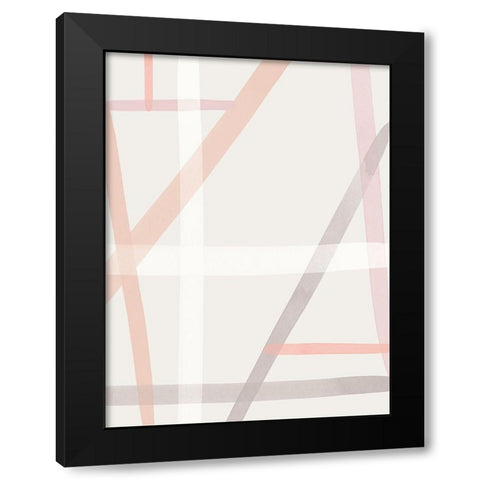 Outline Poster Black Modern Wood Framed Art Print by Urban Road