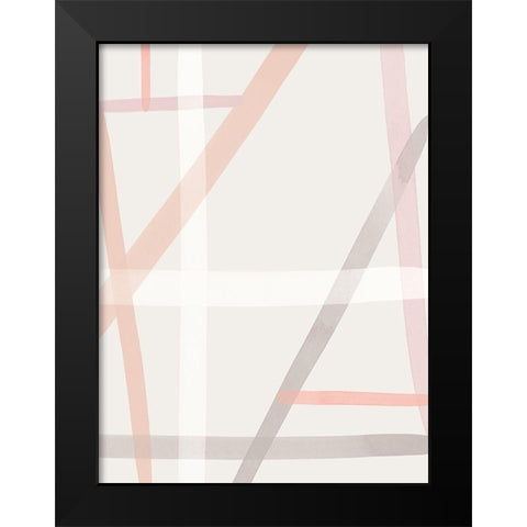 Outline Poster Black Modern Wood Framed Art Print by Urban Road