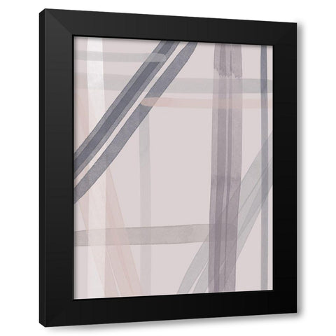 Borderline Poster Black Modern Wood Framed Art Print by Urban Road