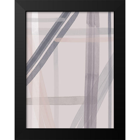Borderline Poster Black Modern Wood Framed Art Print by Urban Road