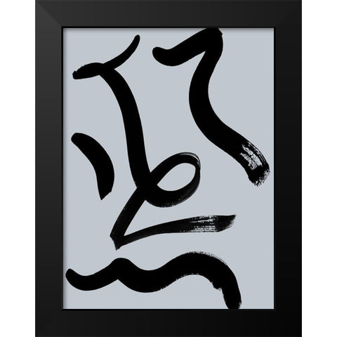 Noko Smoke Poster Black Modern Wood Framed Art Print by Urban Road